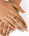 Grace Garnet (Gomed) Ring in 925 Sterling Silver - Astra