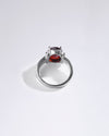 Deluxe Garnet (Gomed) Ring in 925 Sterling Silver - Urja