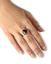 Cosmic Garnet (Gomed) Ring in 925 Sterling Silver - Urja