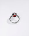Minimalist Garnet (Gomed) Ring in 925 Sterling Silver - Astra