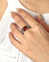 Antique Garnet (Gomed) Ring in 925 Sterling Silver - Urja Re