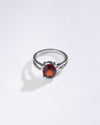 Sleek Garnet (Gomed) Ring in 925 Sterling Silver - Urja