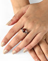 Sleek Garnet (Gomed) Ring in 925 Sterling Silver - Urja