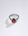 Charming Garnet (Gomed) Ring in 925 Sterling Silver - Shakti