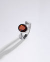 Charming Garnet (Gomed) Ring in 925 Sterling Silver - Shakti