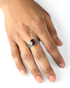 Victorian Garnet (Gomed) Ring in 925 Sterling Silver - Shakti