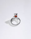 Infinity Garnet (Gomed) Ring in 925 Sterling Silver - Urja Sq