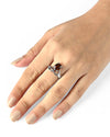 Infinity Garnet (Gomed) Ring in 925 Sterling Silver - Urja Sq
