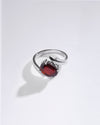 Dreamy Garnet (Gomed) Ring in 925 Sterling Silver - Urja