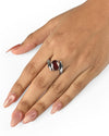 Dreamy Garnet (Gomed) Ring in 925 Sterling Silver - Urja