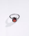 Elegant Garnet (Gomed) Ring in 925 Sterling Silver - Urja
