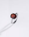 Elegant Garnet (Gomed) Ring in 925 Sterling Silver - Urja