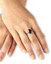 Elegant Garnet (Gomed) Ring in 925 Sterling Silver - Urja