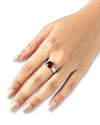Magical Garnet (Gomed) Ring in 925 Sterling Silver - Urja Sq