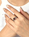 Promise Garnet (Gomed) Ring in 925 Sterling Silver - Urja