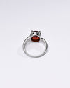 Vibrant Garnet (Gomed) Ring in 925 Sterling Silver - Urja
