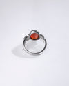 Swastik Garnet (Gomed) Ring in 925 Sterling Silver - Shakti