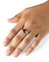 Timeless Garnet (Gomed) Ring in 925 Sterling Silver - Urja