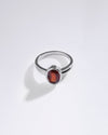 Prosperity Garnet (Gomed) Ring in 925 Sterling Silver - Shakti