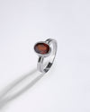 Prosperity Garnet (Gomed) Ring in 925 Sterling Silver - Shakti