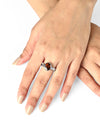 Prosperity Garnet (Gomed) Ring in 925 Sterling Silver - Shakti