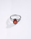 Precious Garnet (Gomed) Ring in 925 Sterling Silver - Urja