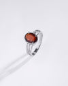 Precious Garnet (Gomed) Ring in 925 Sterling Silver - Urja