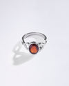 Powerful Garnet (Gomed) Ring in 925 Sterling Silver - Shakti