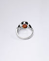 Powerful Garnet (Gomed) Ring in 925 Sterling Silver - Shakti
