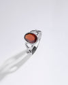 Powerful Garnet (Gomed) Ring in 925 Sterling Silver - Shakti