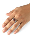 Powerful Garnet (Gomed) Ring in 925 Sterling Silver - Shakti