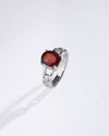 Rolex Garnet (Gomed) Ring in 925 Sterling Silver - Urja