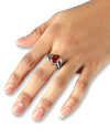 Superior Garnet (Gomed) Ring in 925 Sterling Silver - Urja
