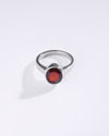Natural Garnet (Gomed) Ring in 925 Sterling Silver - Shakti