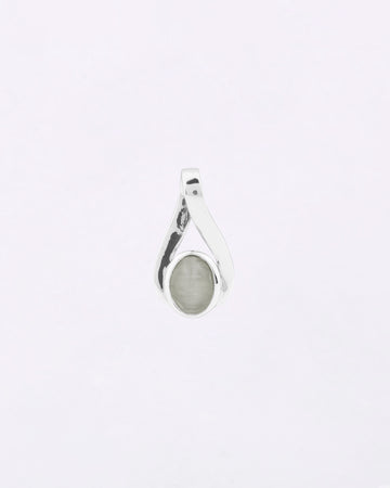 Gentle Curve Cat's Eye Pendant in 925 Silver