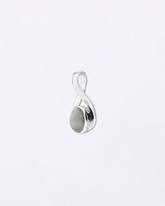 Gentle Curve Cat's Eye Pendant in 925 Silver