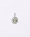 Spiral Curve Cat's Eye Pendant in 925 Silver