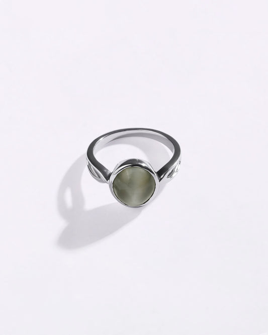 Grace Cat’S Eye (Lehsunia) Ring in 925 Sterling Silver - Shakti