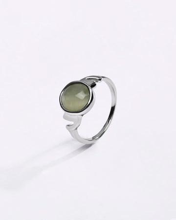 Authentic Cat'S Eye (Lehsunia) Ring in 925 Sterling Silver - Shakti