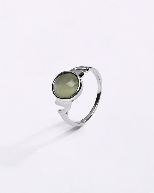 Authentic Cat'S Eye (Lehsunia) Ring in 925 Sterling Silver - Shakti