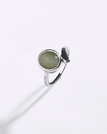 Modern Cat'S Eye (Lehsunia) Ring in 925 Sterling Silver - Shakti