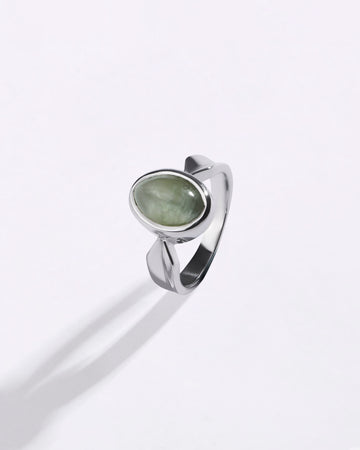 Charming Cat'S Eye (Lehsunia) Ring in 925 Sterling Silver - Shakti