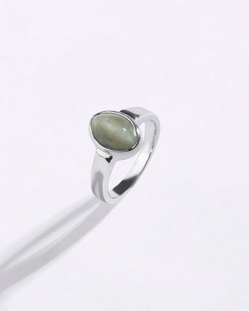 Natural Cat'S Eye (Lehsunia) Ring in 925 Sterling Silver - Shakti