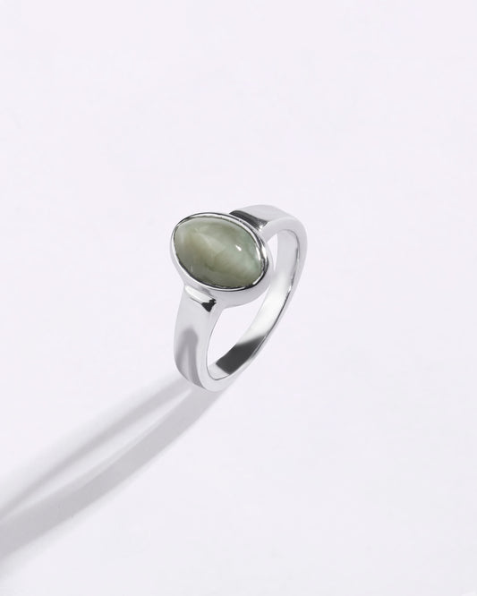 Natural Cat'S Eye (Lehsunia) Ring in 925 Sterling Silver - Shakti