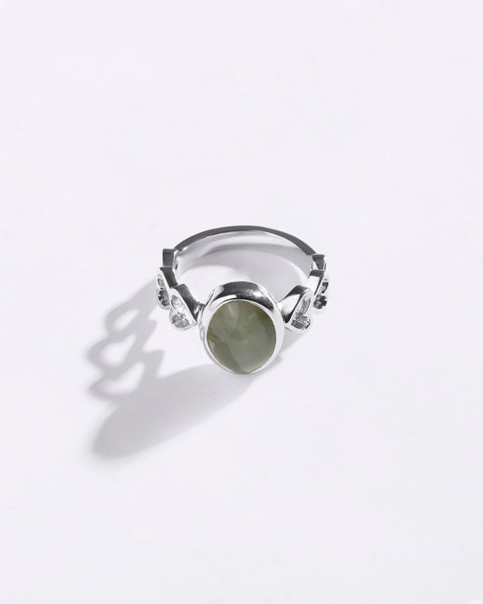Forever Cat'S Eye (Lehsunia) Ring in 925 Sterling Silver - Shakti
