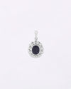 Florent Blue Sapphire Pendant in 925 Silver