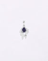 Luna Leaf Blue Sapphire Pendant in 925 Silver