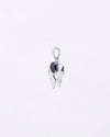Luna Leaf Blue Sapphire Pendant in 925 Silver