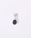 Twirl Edge Blue Sapphire Pendant in 925 Silver