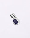 Twirl Edge Blue Sapphire Pendant in 925 Silver